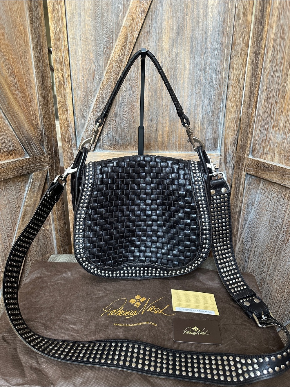 Patricia Nash Discovery Signature Collection Black Leather Bag LIMITED EDITION - Picture 2 of 16